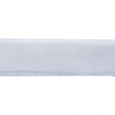 Лента бархатная нейлон, шир.12 мм, (упак. 45,7м), цв.01-белый - купить в Сочи. Цена: 457.61 руб.