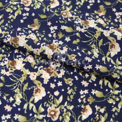 Плательная ткань "Фламенко" 1.1, 80 гр/м2, шир.150 см, принт растительный - купить в Сочи. Цена 241.49 руб.