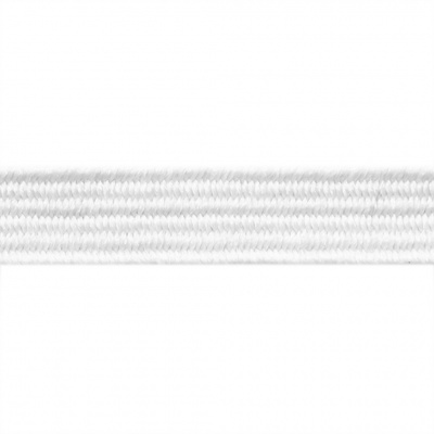 Резиновые нити с текстильным покрытием, шир. 6 мм ( упак.55 м/уп), цв.-белый - купить в Сочи. Цена: 210.75 руб.