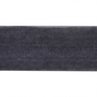 Лента бархатная нейлон, шир.25 мм, (упак. 45,7м), цв.189-т.серый - купить в Сочи. Цена: 981.09 руб.