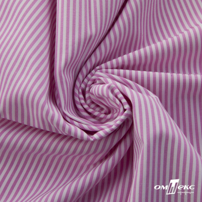 Ткань сорочечная Полоска Кенди, 115 г/м2, 58% пэ,42% хл, шир.150 см, цв.1-розовый, (арт.110) - купить в Сочи. Цена 306.69 руб.