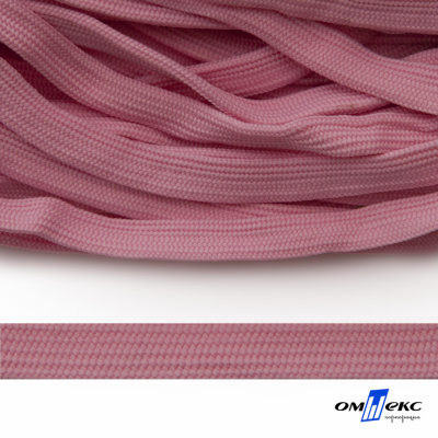 Шнур плетеный (плоский) d-12 мм, (уп.90+/-1м), 100% полиэстер, цв.256 - розовый - купить в Сочи. Цена: 8.62 руб.