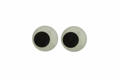Глазки для игрушек, круглые, с ресничками, 10 мм/упак.50+/-2 шт, цв. -черно-белые - купить в Сочи. Цена: 21.24 руб.
