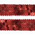 Тесьма с пайетками 3, шир. 20 мм/уп. 25+/-1 м, цвет красный - купить в Сочи. Цена: 778.19 руб.