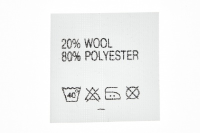 Состав и уход 20% wool 80% poliester - купить в Сочи. Цена: 64.21 руб.