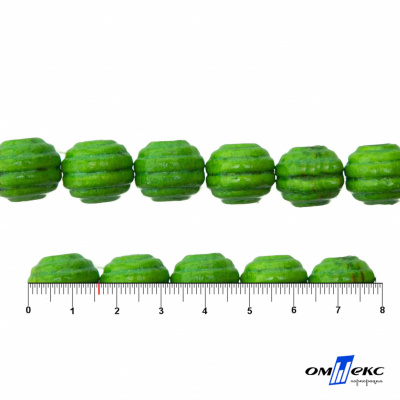 0309-Бусины деревянные "ОмТекс", 16 мм, упак.50+/-3шт, цв.019-зеленый - купить в Сочи. Цена: 62.22 руб.