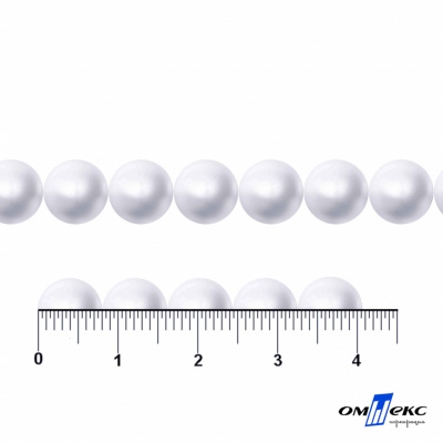 0404-5146А-Полубусины пластиковые круглые "ОмТекс", 8 мм, (уп.50гр=365+/-3шт), цв.064-белый - купить в Сочи. Цена: 63.46 руб.