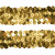 Тесьма с пайетками D16, шир. 30 мм/уп. 25+/-1 м, цвет золото - купить в Сочи. Цена: 1 087.39 руб.