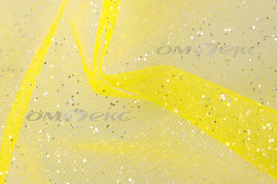 Сетка Глиттер, 40 гр/м2, шир.160см, цвет жёлтый - купить в Сочи. Цена 163.01 руб.