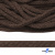 Шнур плетеный d-6 мм, 70% хлопок 30% полиэстер, уп.90+/-1 м, цв.1073-т.коричневый - купить в Сочи. Цена: 594 руб.