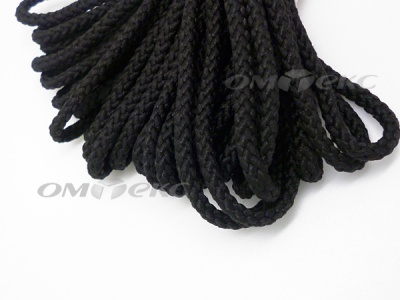 Шнур В-035 4 мм круп.плетение 100 м черный - купить в Сочи. Цена: 156.40 руб.