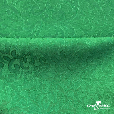 Ткань жаккард королевский, 100% полиэстр 180 г/м 2, шир.150 см, цв-зеленый - купить в Сочи. Цена 293.39 руб.