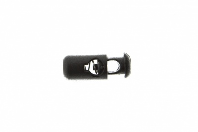 8108 Фиксатор пластиковый "Бочонок", 20х8 мм, цвет чёрный - купить в Сочи. Цена: 1.29 руб.