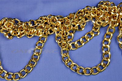 Цепь металл декоративная №11 (17*13) золото (10+/-1 м)  - купить в Сочи. Цена: 1 341.87 руб.