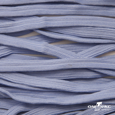 Шнур плетеный (плоский) d-12 мм, (уп.90+/-1м), 100% полиэстер, цв.259 - голубой - купить в Сочи. Цена: 8.62 руб.