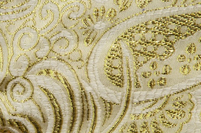 Ткань костюмная жаккард №5, 140 гр/м2, шир.150см, цвет золото - купить в Сочи. Цена 383.29 руб.