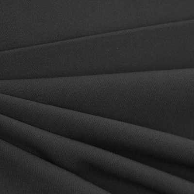 Костюмная ткань "Элис", 220 гр/м2, шир.150 см, цвет чёрный - купить в Сочи. Цена 308 руб.
