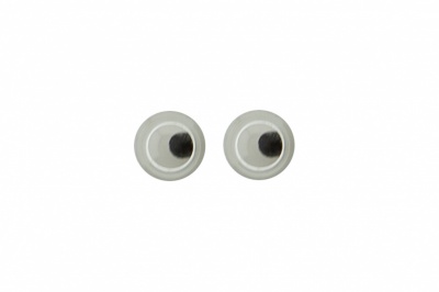 Глазки для игрушек, круглые, с бегающими зрачками, 3 мм/упак.100+/-5 шт, цв. -черно-белые - купить в Сочи. Цена: 25.40 руб.