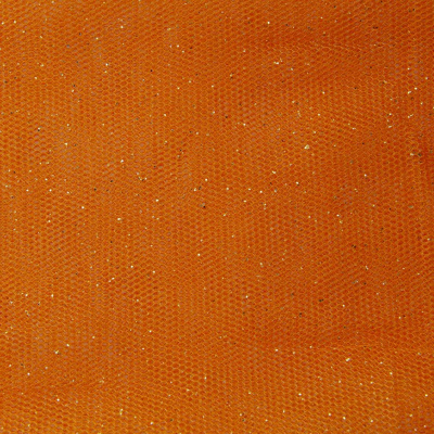 Сетка Глиттер, 24 г/м2, шир.145 см., оранжевый - купить в Сочи. Цена 117.24 руб.