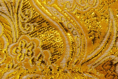 Ткань костюмная жаккард №12, 140 гр/м2, шир.150см, цвет жёлтый - купить в Сочи. Цена 383.29 руб.
