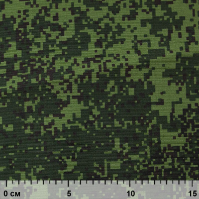 Униформ Рип Стоп 80/20 полиэфир/хлопок, 205 г/м2,  принтованный темно-зеленый, ВО, шир. 150 см - купить в Сочи. Цена 191.15 руб.