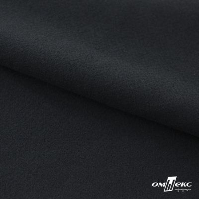 Трикотажное полотно "Капри" 100% полиэстр, 152см, 320 г/м2, чёрный, м - купить в Сочи. Цена 374 руб.