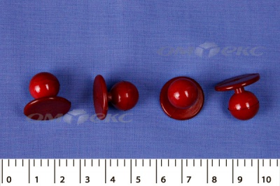 Пуговица поварская "Пукля", 10 мм, цвет красный - купить в Сочи. Цена: 2.28 руб.