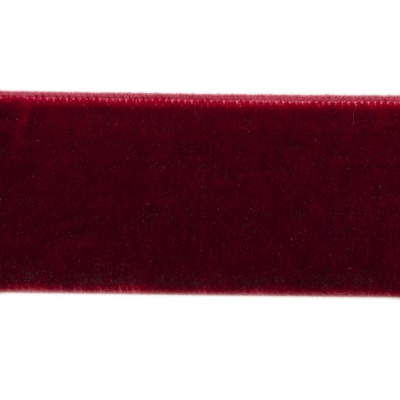 Лента бархатная нейлон, шир.25 мм, (упак. 45,7м), цв.240-бордо - купить в Сочи. Цена: 800.84 руб.