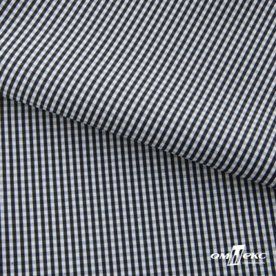 Ткань сорочечная Клетка Виши, 115 г/м2, 58% пэ,42% хл, шир.150 см, цв.6-черный, (арт.111) - купить в Сочи. Цена 309.82 руб.