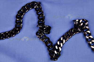 Цепь металл декоративная №9 (13,5*16,5) черная (10+/-1 м)  - купить в Сочи. Цена: 808.92 руб.