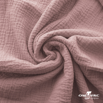 Ткань Муслин, 100% хлопок, 125 гр/м2, шир. 135 см   Цв. Пудра Розовый   - купить в Сочи. Цена 388.08 руб.