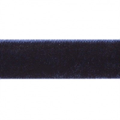 Лента бархатная нейлон, шир.12 мм, (упак. 45,7м), цв.180-т.синий - купить в Сочи. Цена: 415.80 руб.