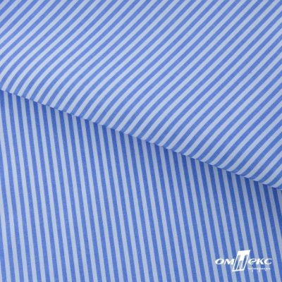 Ткань сорочечная Полоска Кенди, 115 г/м2, 58% пэ,42% хл, шир.150 см, цв.2-голубой, (арт.110) - купить в Сочи. Цена 306.69 руб.
