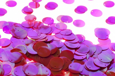 Пайетки "ОмТекс" россыпью,CREAM,круг 20 мм/упак.50+/-2 гр, цв. 15-розовый - купить в Сочи. Цена: 80.93 руб.