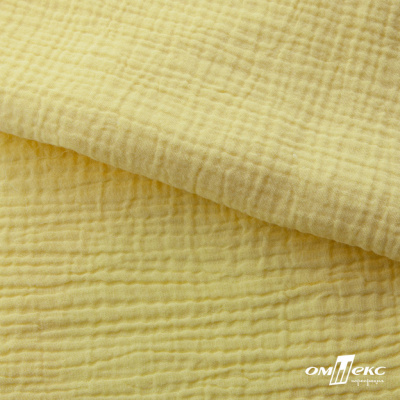 Ткань Муслин, 100% хлопок, 125 гр/м2, шир. 135 см (12-0824) цв.лимон нюд - купить в Сочи. Цена 337.25 руб.