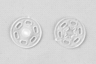 Кнопки пришивные пластиковые 15 мм, блистер 24шт, цв.-прозрачные - купить в Сочи. Цена: 68.79 руб.