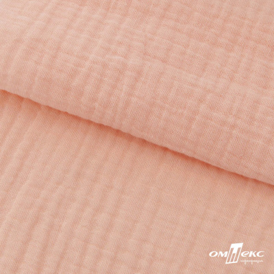 Ткань Муслин, 100% хлопок, 125 гр/м2, шир. 140 см #201 цв.(18)-розовый персик - купить в Сочи. Цена 464.97 руб.