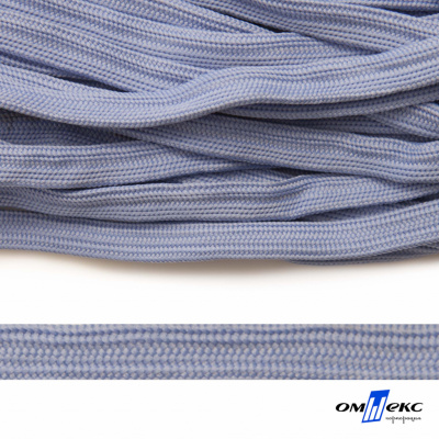 Шнур плетеный (плоский) d-12 мм, (уп.90+/-1м), 100% полиэстер, цв.259 - голубой - купить в Сочи. Цена: 8.62 руб.