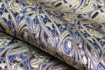 Ткань костюмная жаккард, 135 гр/м2, шир.150см, цвет синий№18 - купить в Сочи. Цена 441.95 руб.