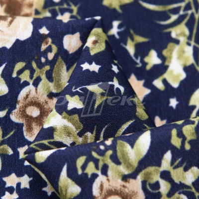 Плательная ткань "Фламенко" 1.1, 80 гр/м2, шир.150 см, принт растительный - купить в Сочи. Цена 243.96 руб.