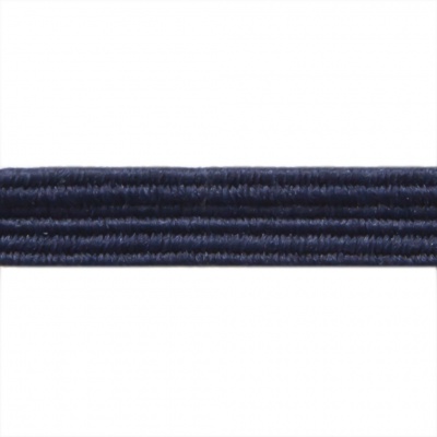 Резиновые нити с текстильным покрытием, шир. 6 мм ( упак.30 м/уп), цв.- 117-т.синий - купить в Сочи. Цена: 152.05 руб.