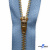Молнии джинсовые металл т-5, 18 см латунь (YG), цв.-деним (231) - купить в Сочи. Цена: 22.80 руб.