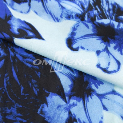 Плательная ткань "Фламенко" 19.1, 80 гр/м2, шир.150 см, принт растительный - купить в Сочи. Цена 241.49 руб.