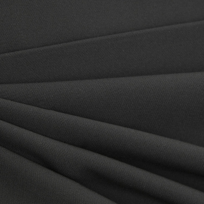 Костюмная ткань "Элис", 200 гр/м2, шир.150см, цвет чёрный - купить в Сочи. Цена 306.20 руб.