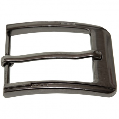 Пряжка металлическая для мужского ремня SC035#6 (шир.ремня 40 мм), цв.-тем.никель - купить в Сочи. Цена: 43.93 руб.