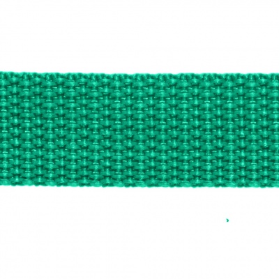 Стропа текстильная, шир. 25 мм (в нам. 50+/-1 ярд), цвет яр.зелёный - купить в Сочи. Цена: 397.52 руб.