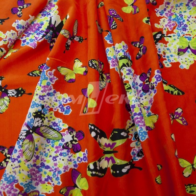 Плательная ткань "Софи" 7.1, 75 гр/м2, шир.150 см, принт бабочки - купить в Сочи. Цена 241.49 руб.