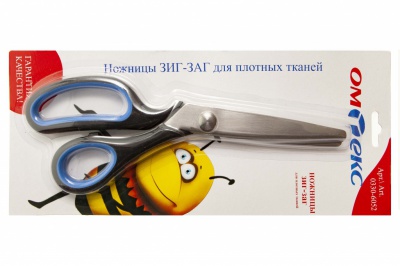 Ножницы арт.0330-6052 "ЗИГ-ЗАГ" 5 мм, для плотных тканей , 9"/ 229 мм - купить в Сочи. Цена: 733.08 руб.