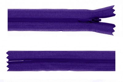 Молния потайная Т3 866, 50 см, капрон, цвет фиолетовый - купить в Сочи. Цена: 8.62 руб.