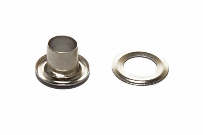 Люверсы металлические "ОмТекс", блочка/кольцо, (4 мм) - цв.никель - купить в Сочи. Цена: 0.24 руб.